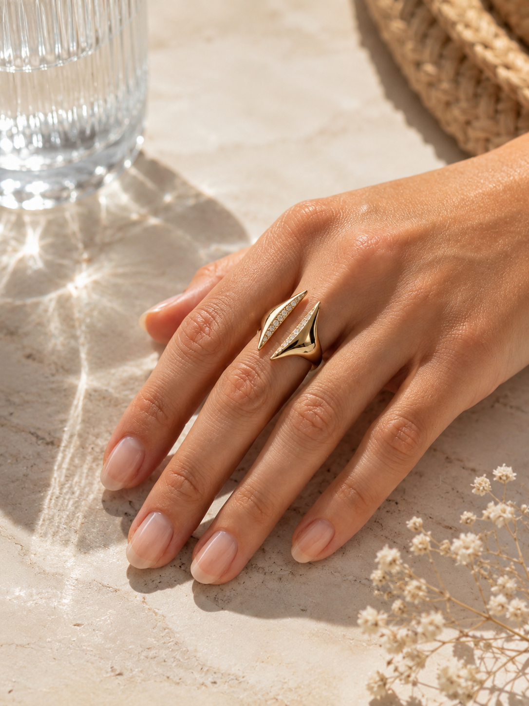 Golden Edge Ring