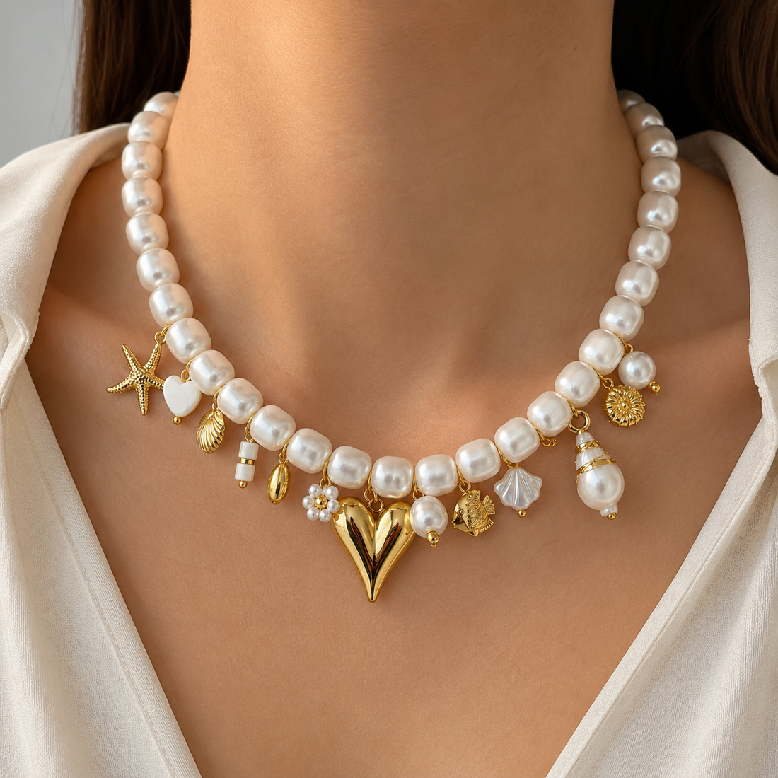 Golden Ocean Pearl Kette