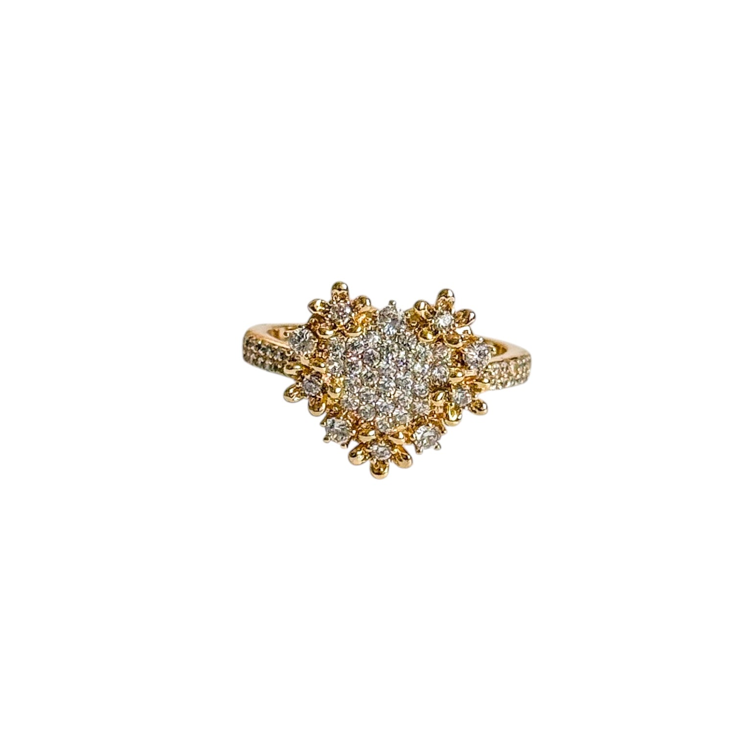 Golden Heart Bloom Ring