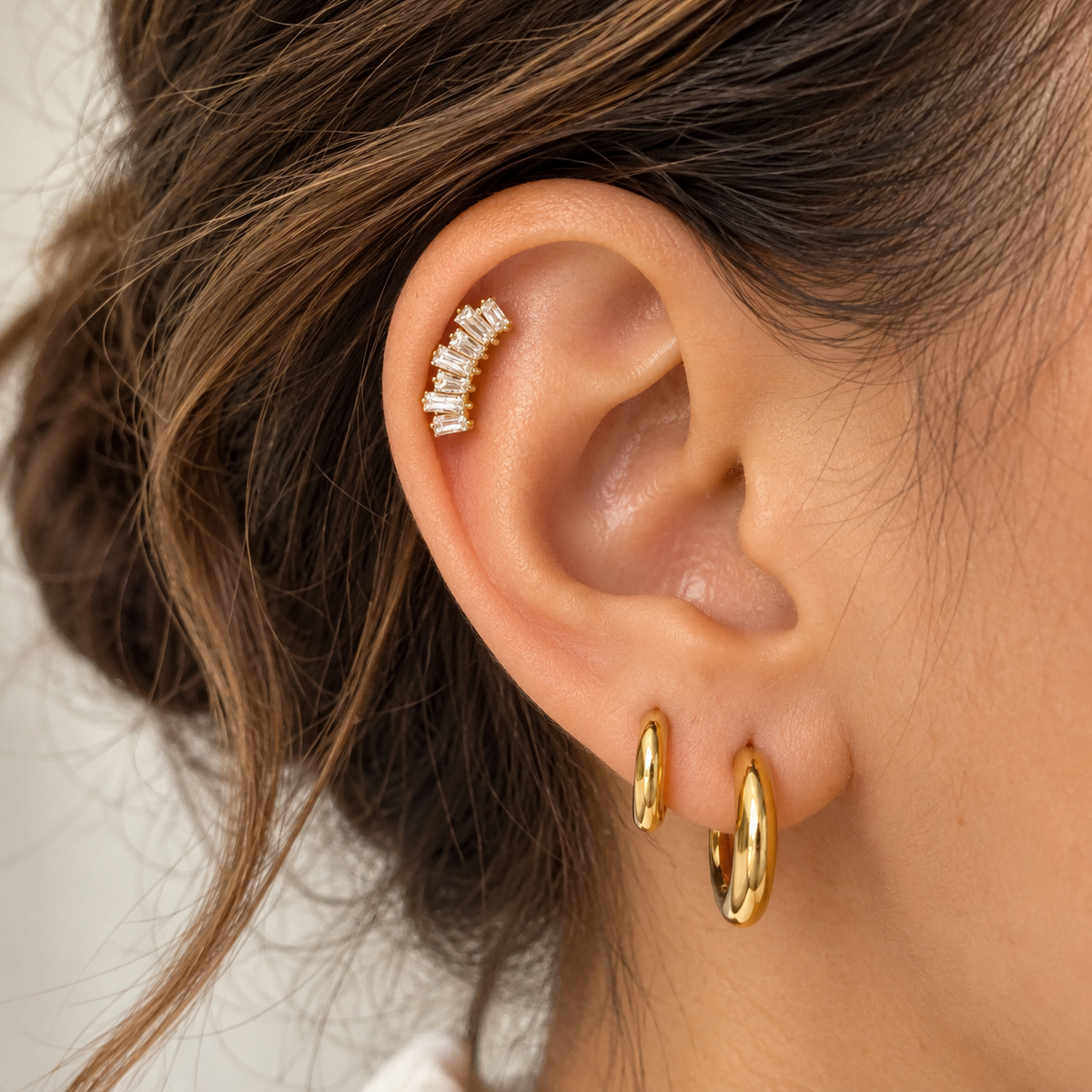 Crystal Crown Helix Piercing