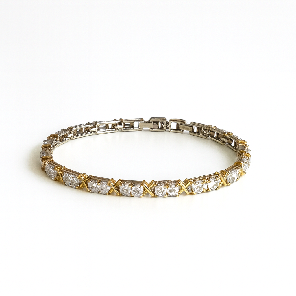 Golden X Sparkle Armband