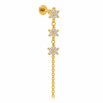 Crystal Blossom Chain Piercing
