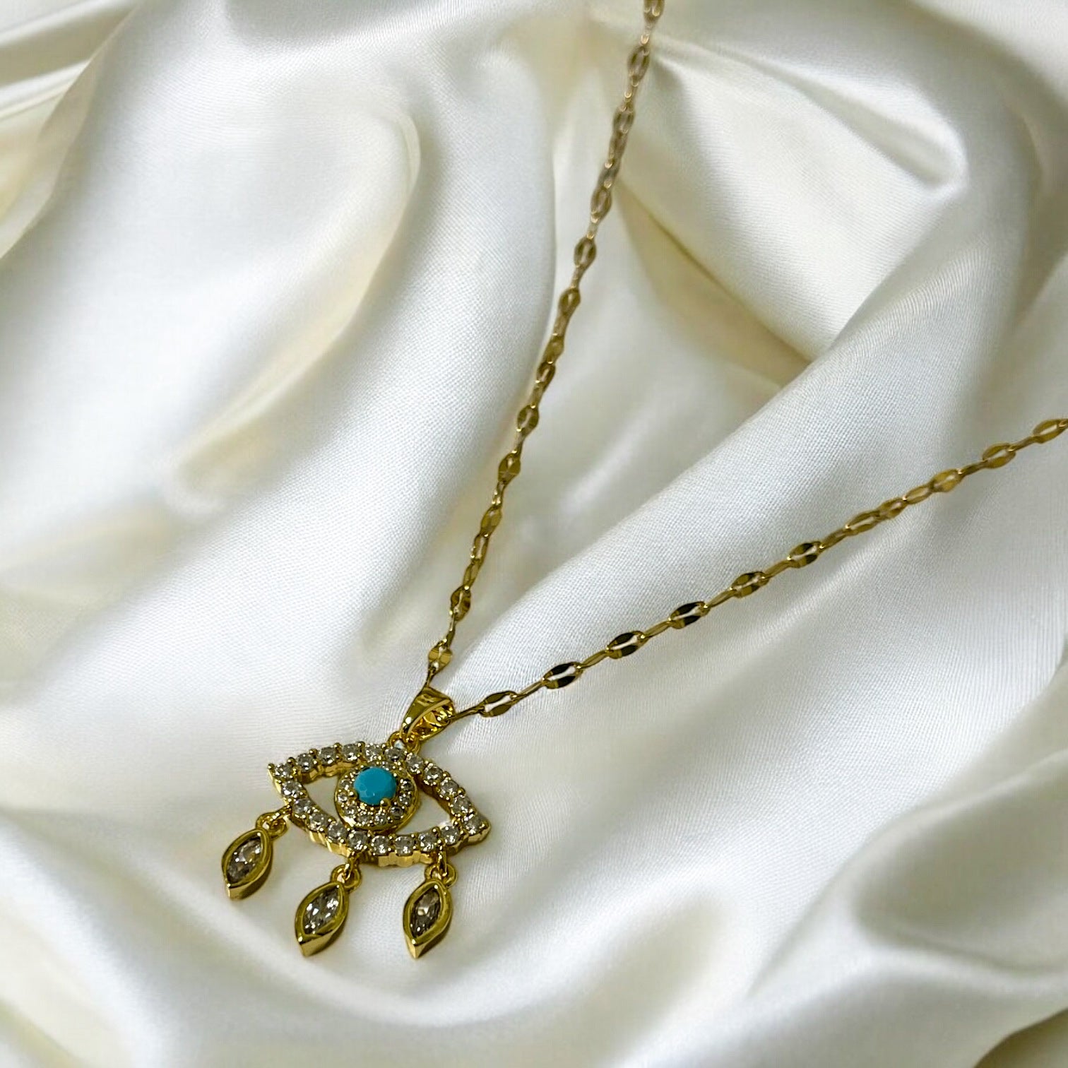 Türkis Evil Eye Kette
