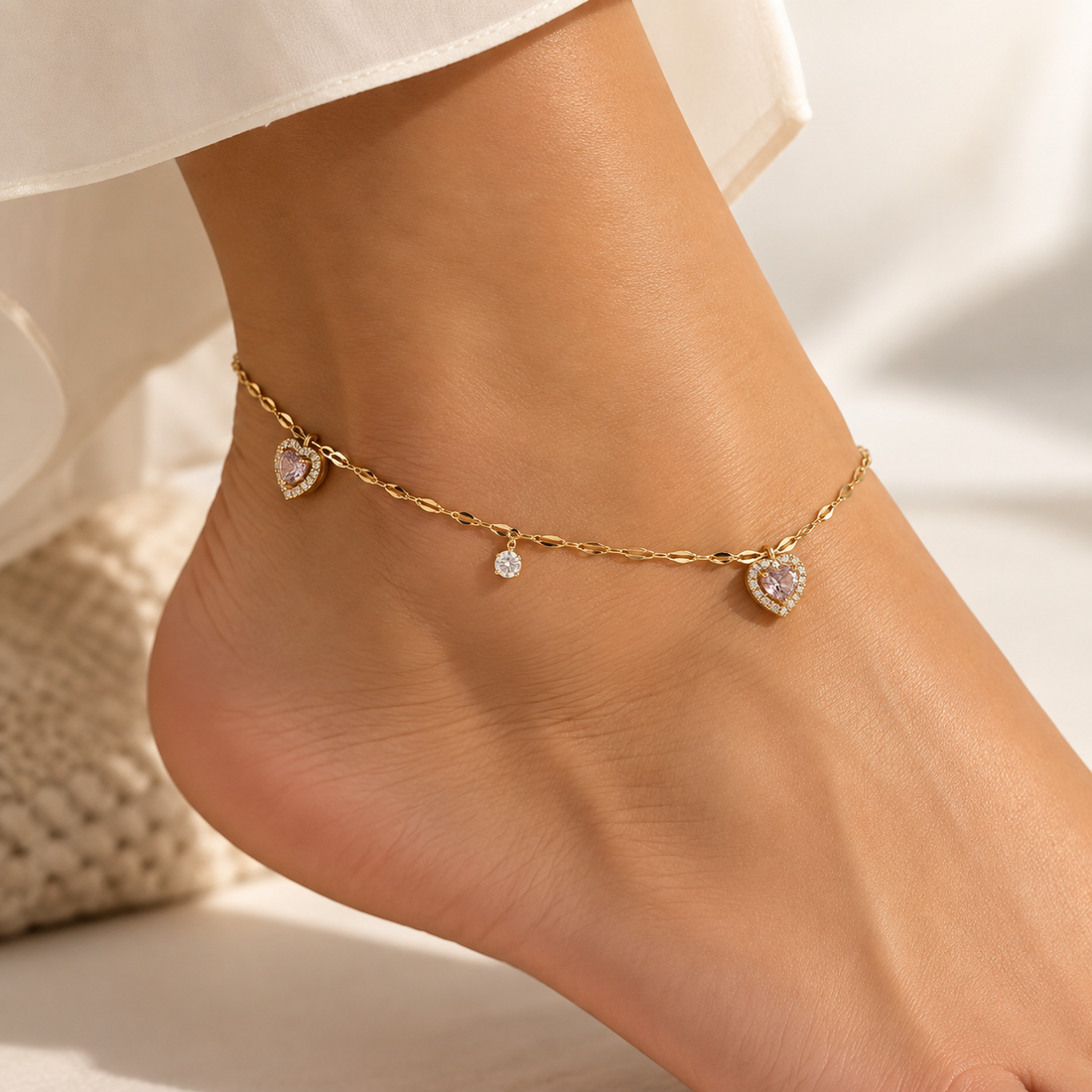 Liora Heart Fußkette