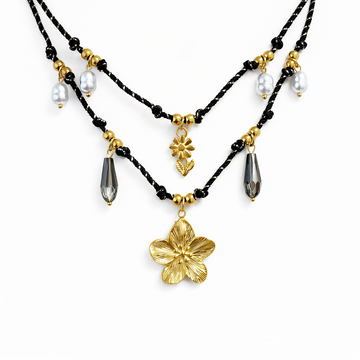 Golden Blossom Layer Kette