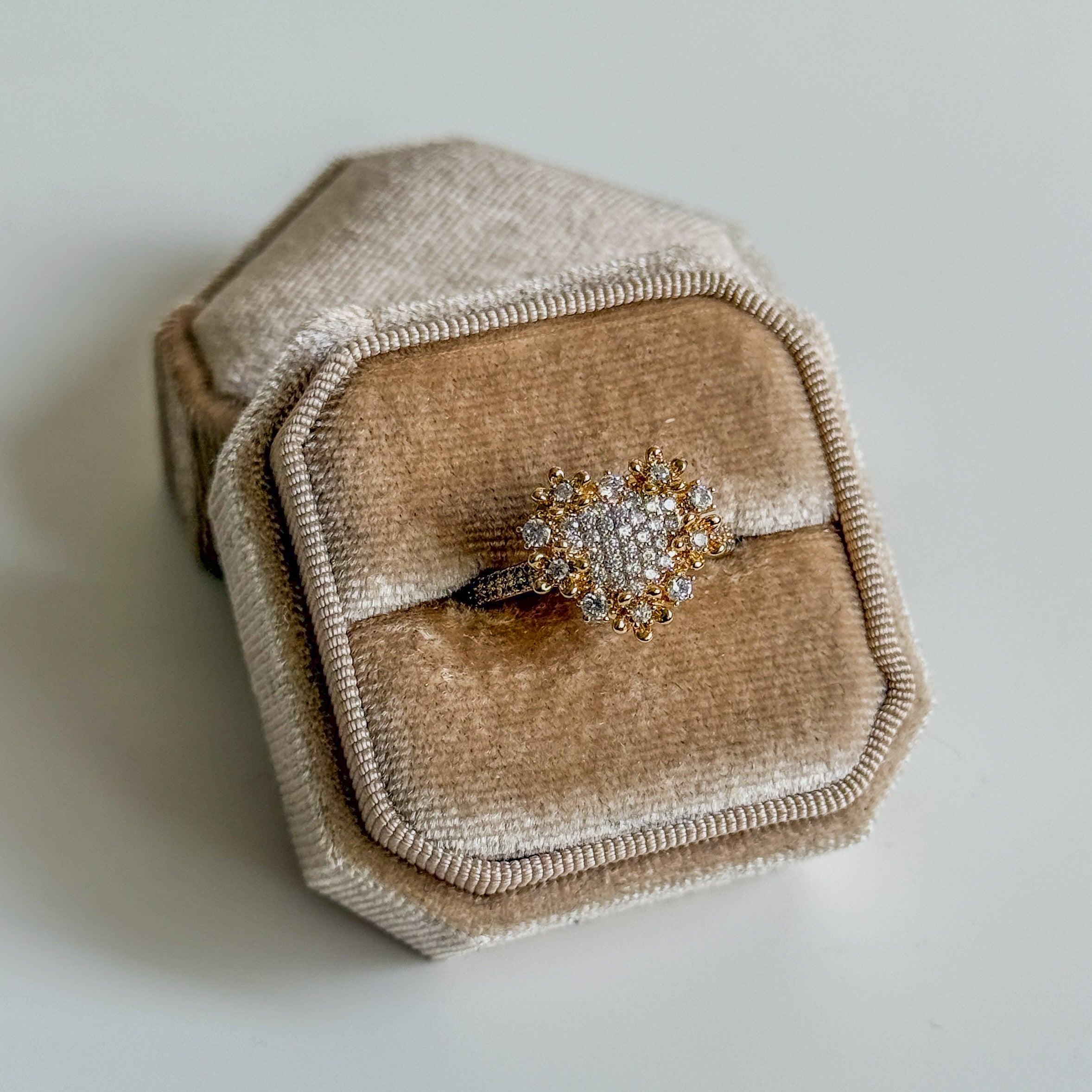 Golden Heart Bloom Ring