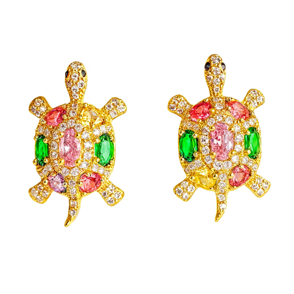 Rainbow Turtle Glam Ohrringe