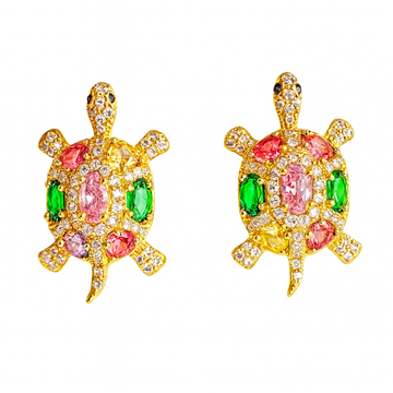Rainbow Turtle Glam Ohrringe