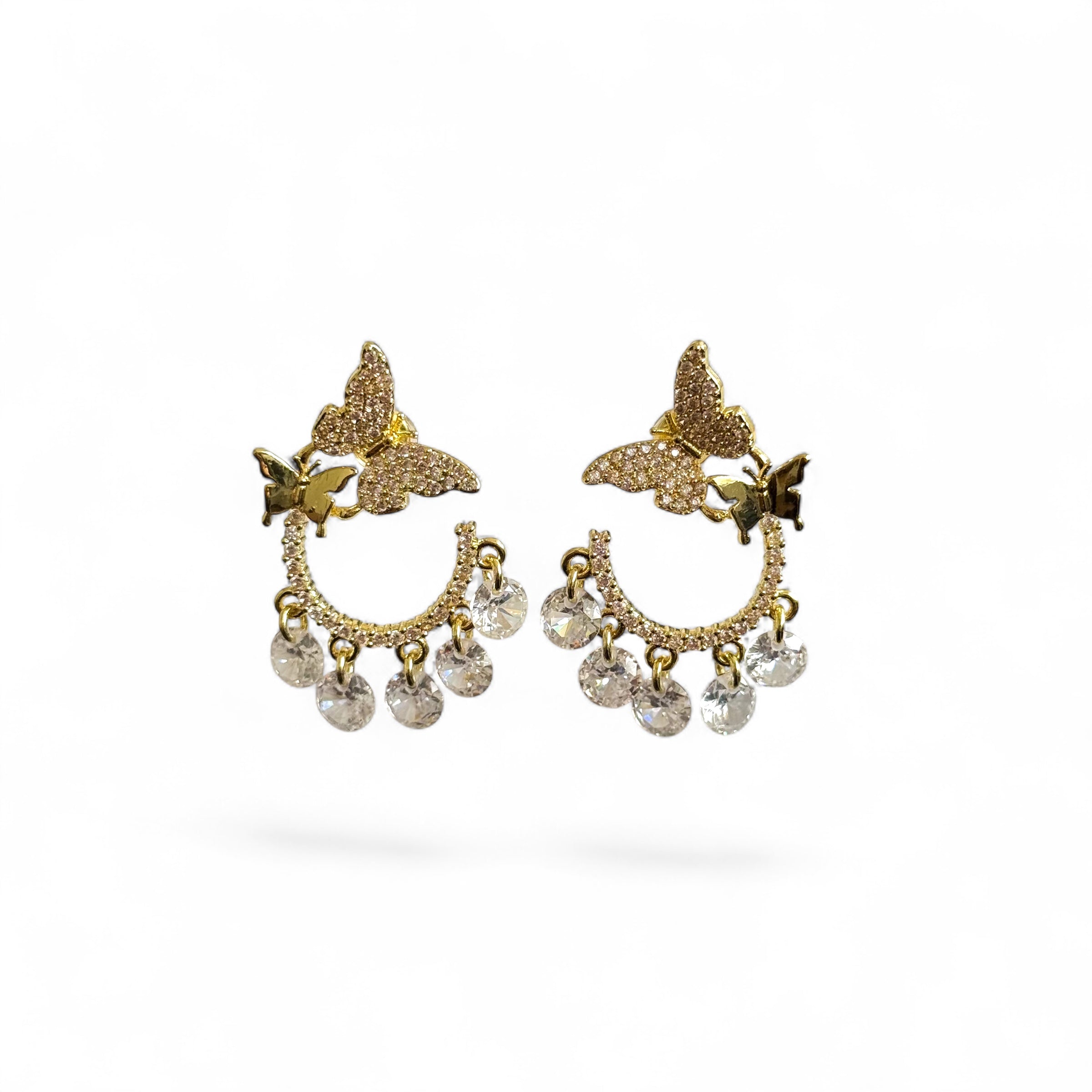 Butterfly Crystal Drop Ohrringe