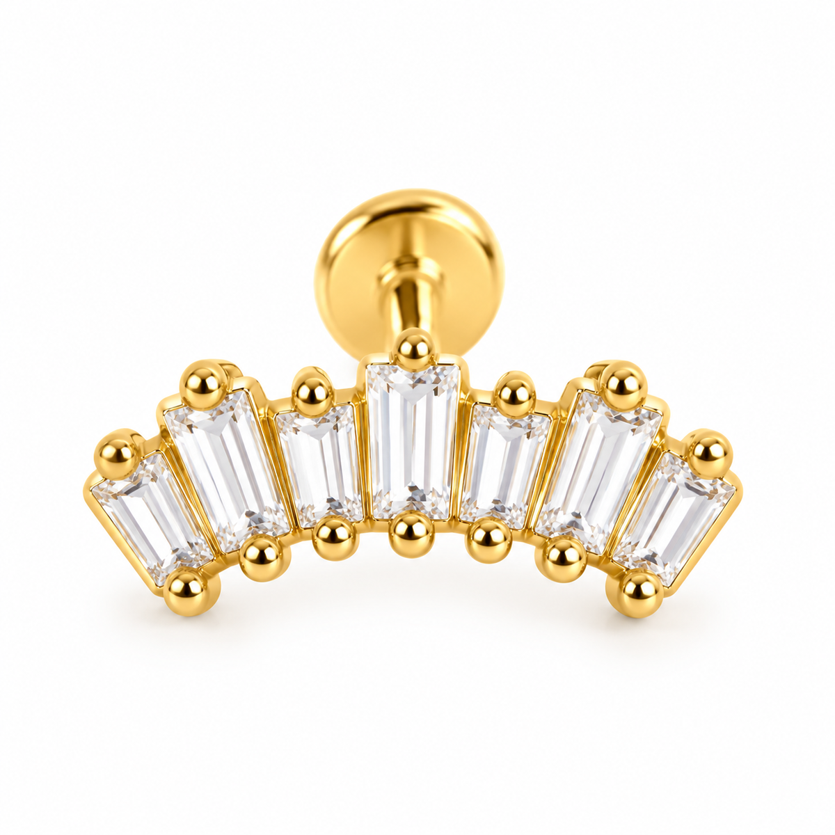 Crystal Crown Helix Piercing