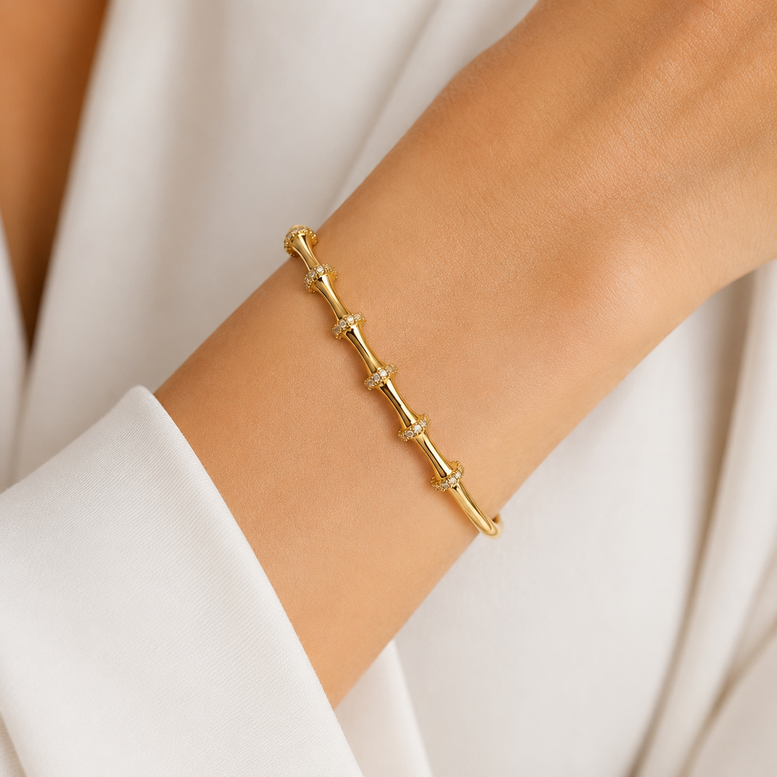 Luxe Bamboo Armreif