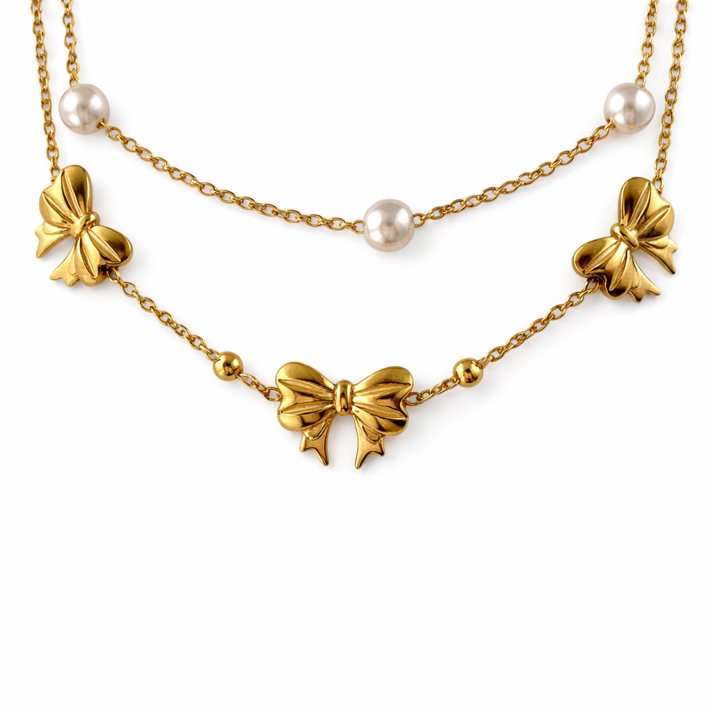 Pearl Bow Fußkette