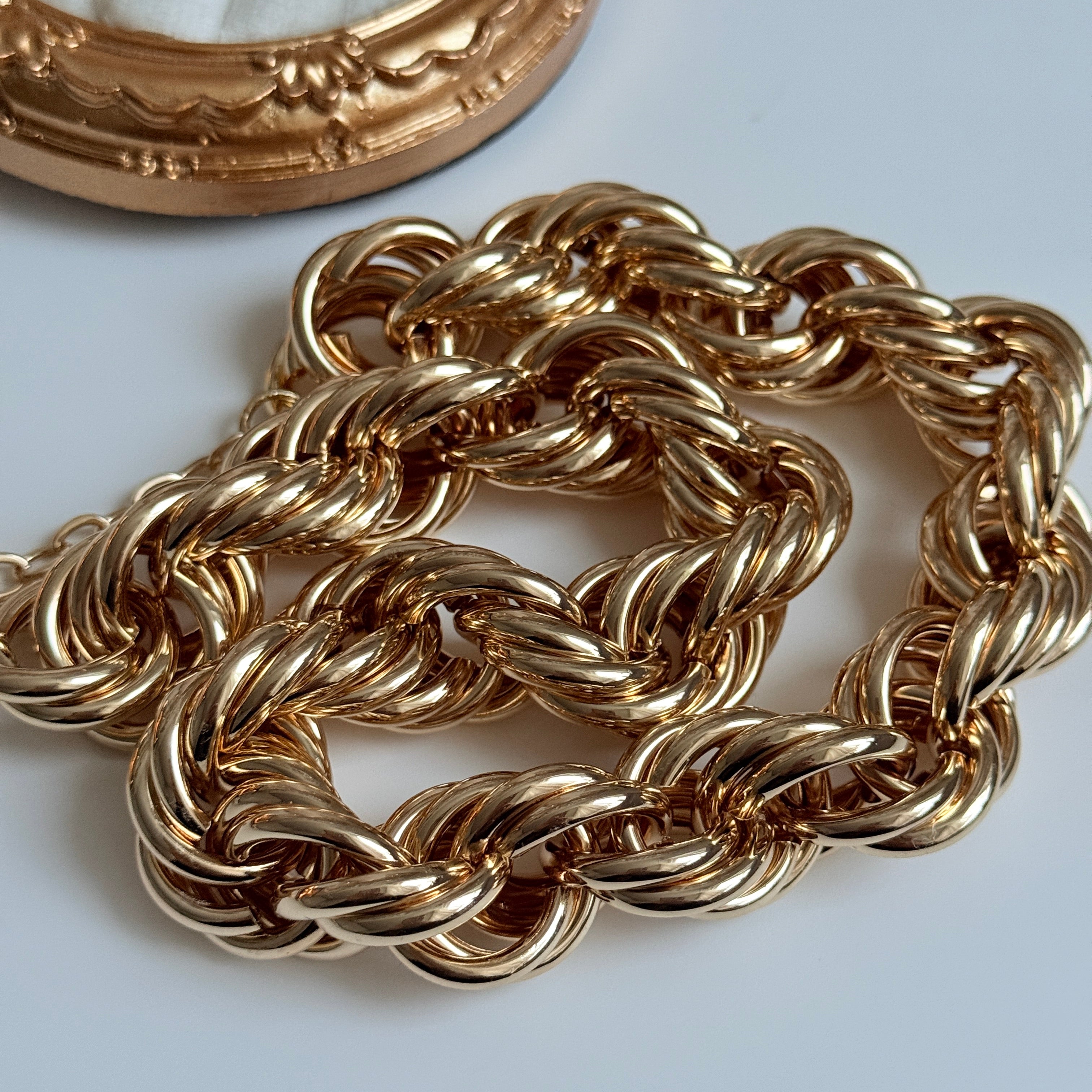 Golden Rope Statement Kette