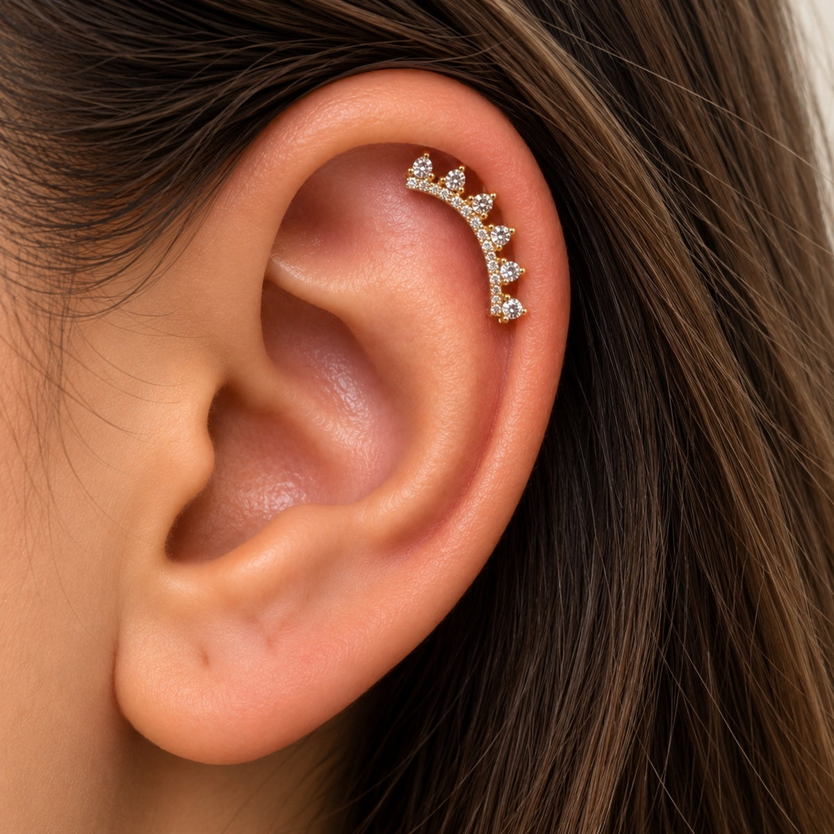 Crown Spark Helix Piercing
