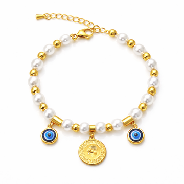 Ceyrek Pearl Nazar Armband