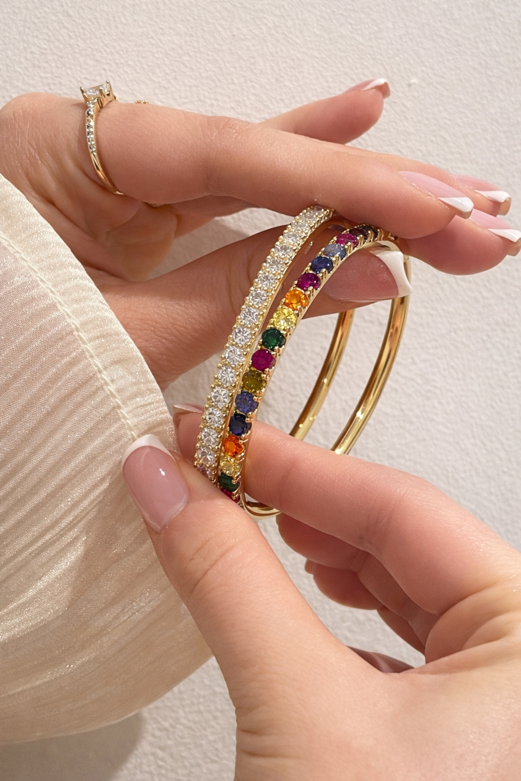 Rainbow Sparkle Armreif