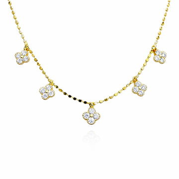 Golden Clover Sparkle Kette