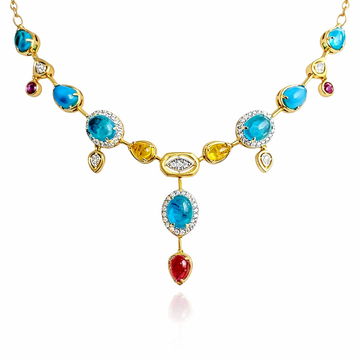 Rainbow Gemstone Glamour Kette