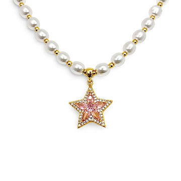 Starlight Pearl Charm Kette