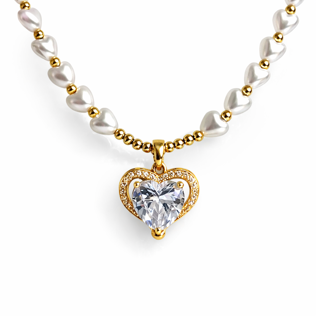 Pearl Heart Glow Kette