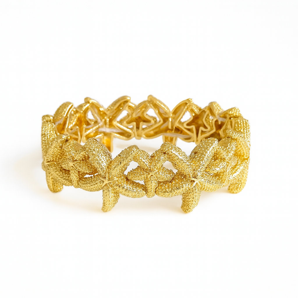 Golden Starfish Statement Armband