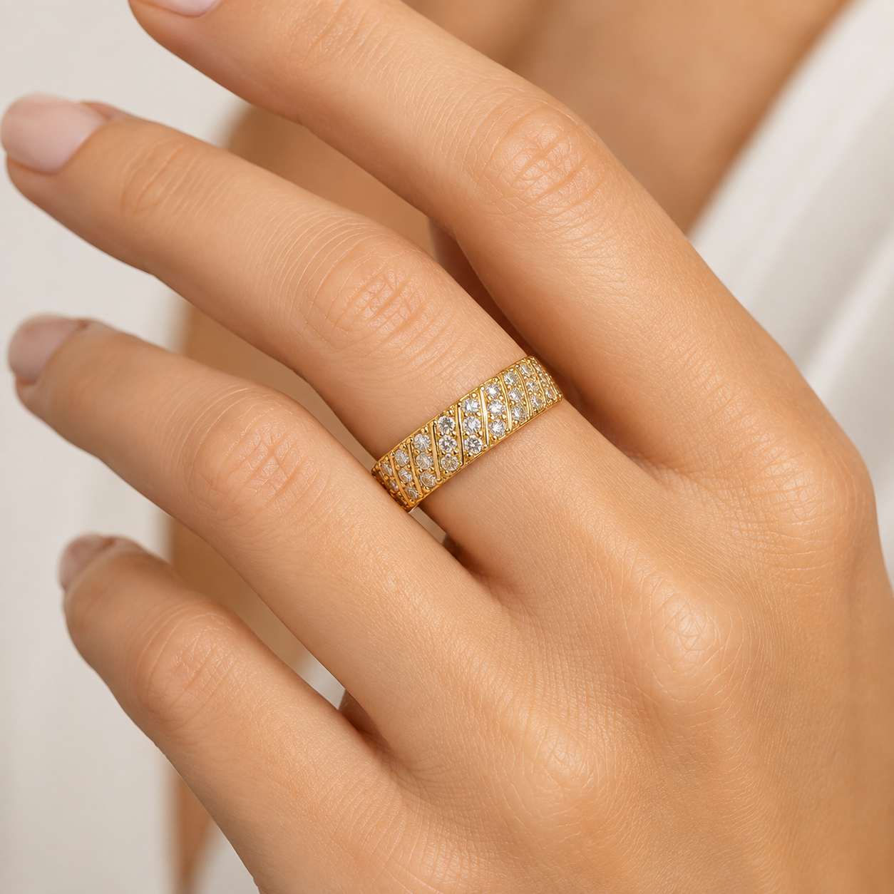 Diamond Line Ring