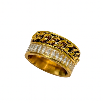 Baguette Chain Luxe Ring