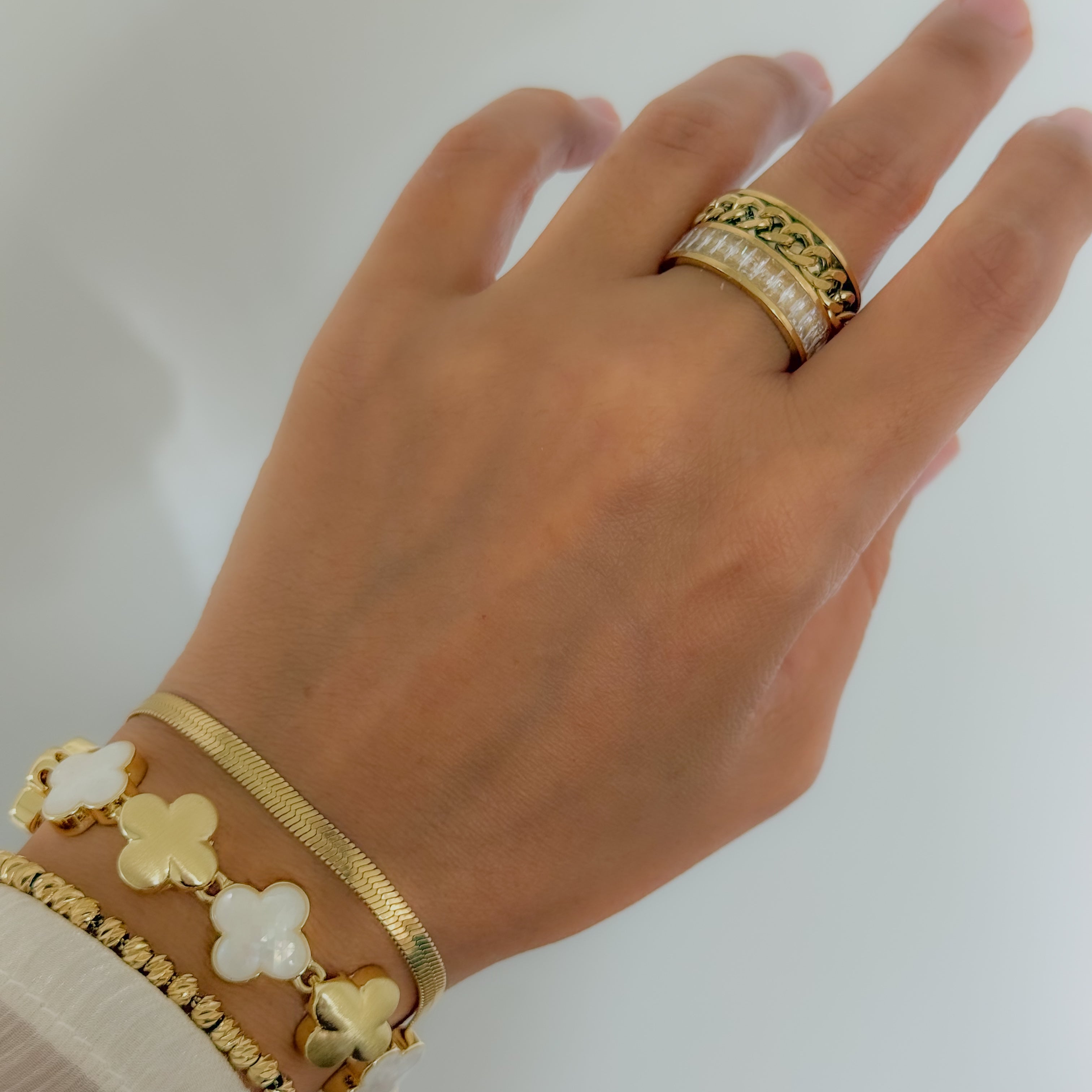 Baguette Chain Luxe Ring