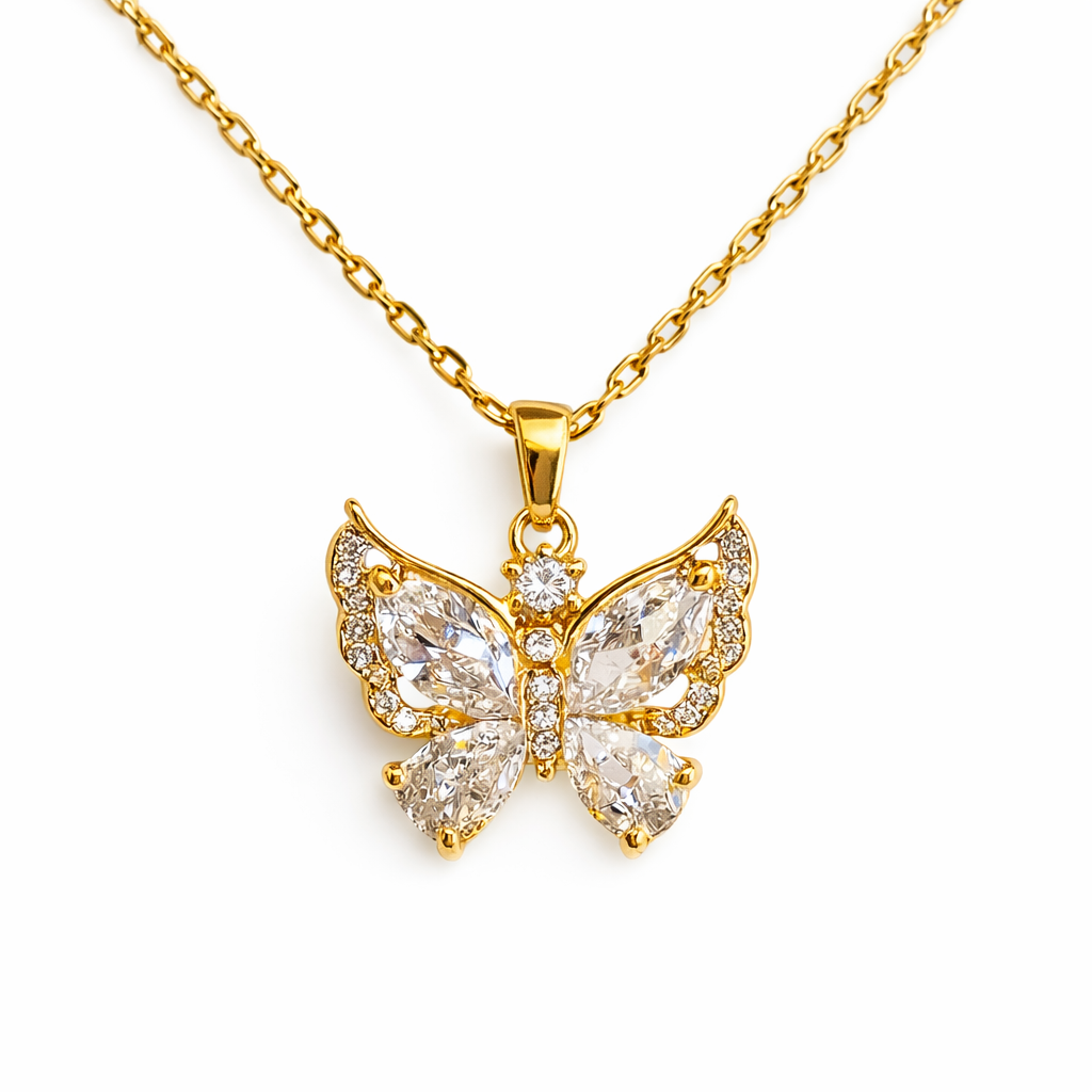 Crystal Butterfly Kette