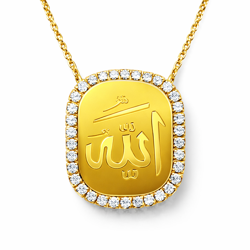 Allah Kette mit Strasssteinen