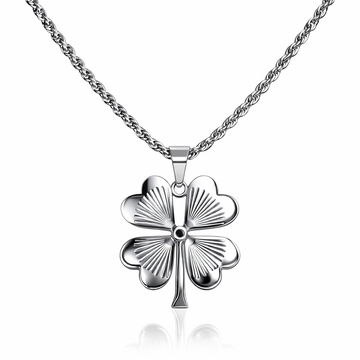 Big Yonca necklace silver