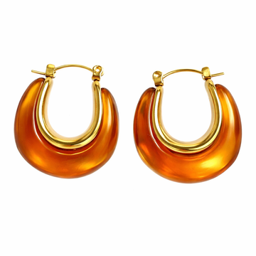 Amber Glow Hoops