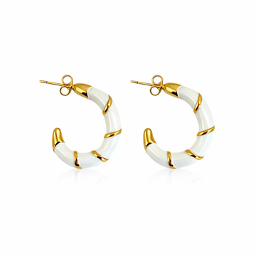 Ivory Twist Hoops