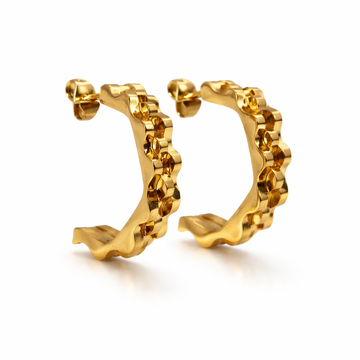 Golden Mosaic Band Ohrringe