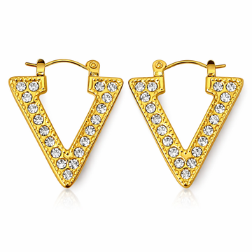 Luminous triangle earrings