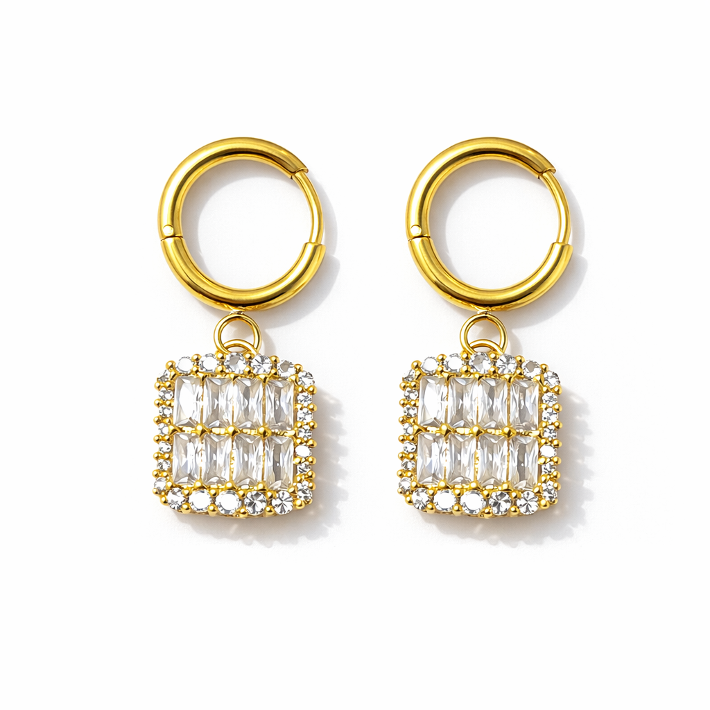 Baguette Elsa earrings