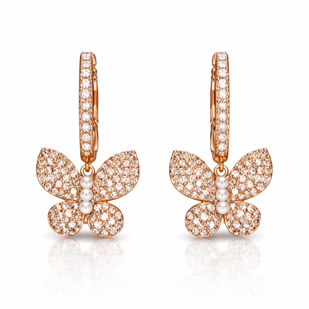 Boucles d'oreilles perle zircone