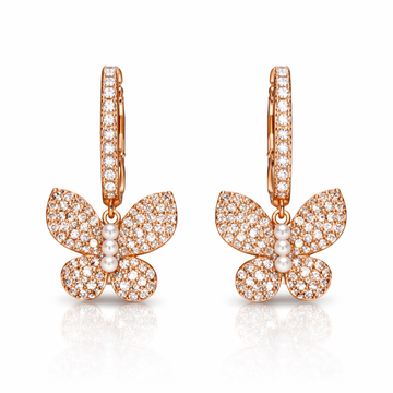Boucles d'oreilles perle zircone