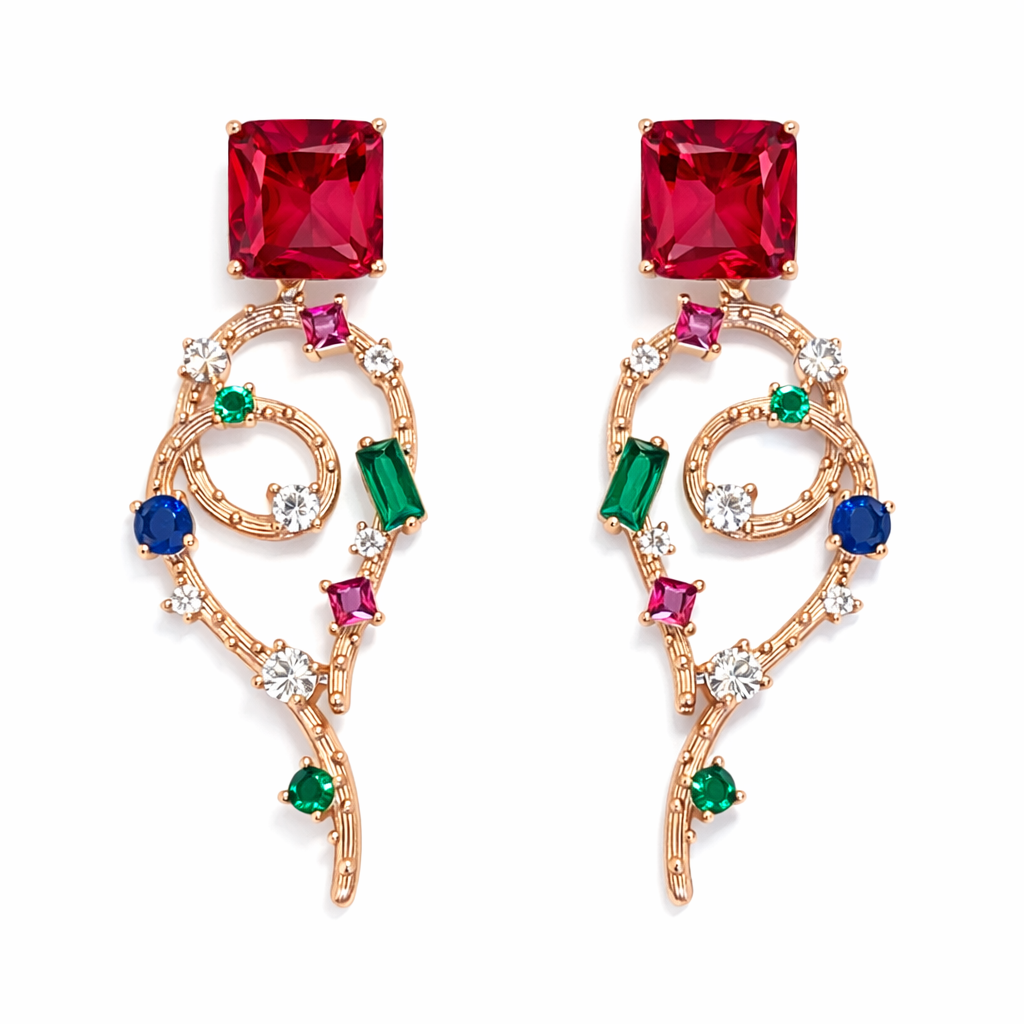 Boucles d'oreilles Rêve Rouge
