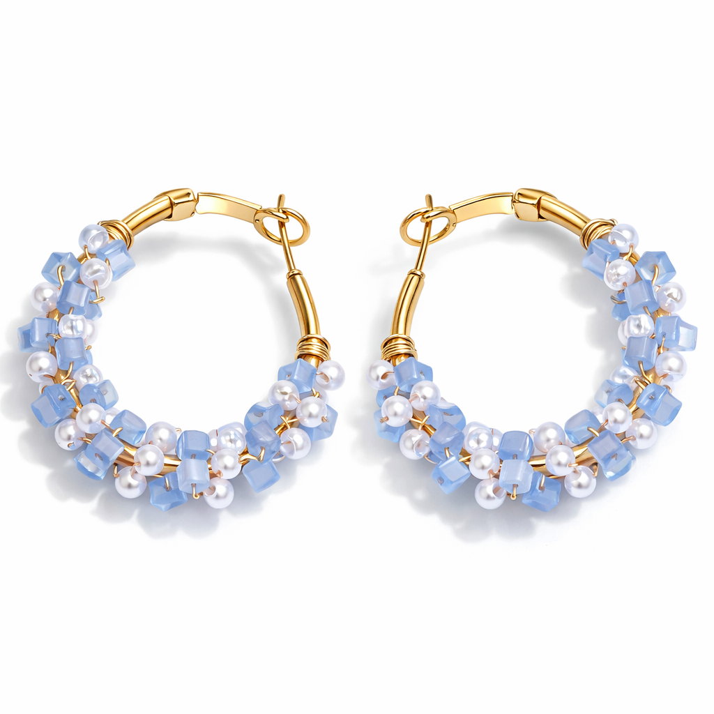 Blue Pearl Earrings