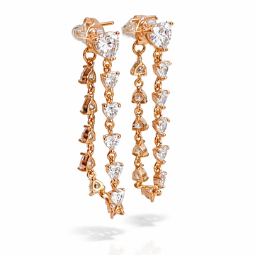 Long heart earrings