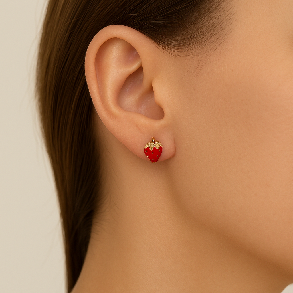 Mini Strawberry Glam Ohrringe