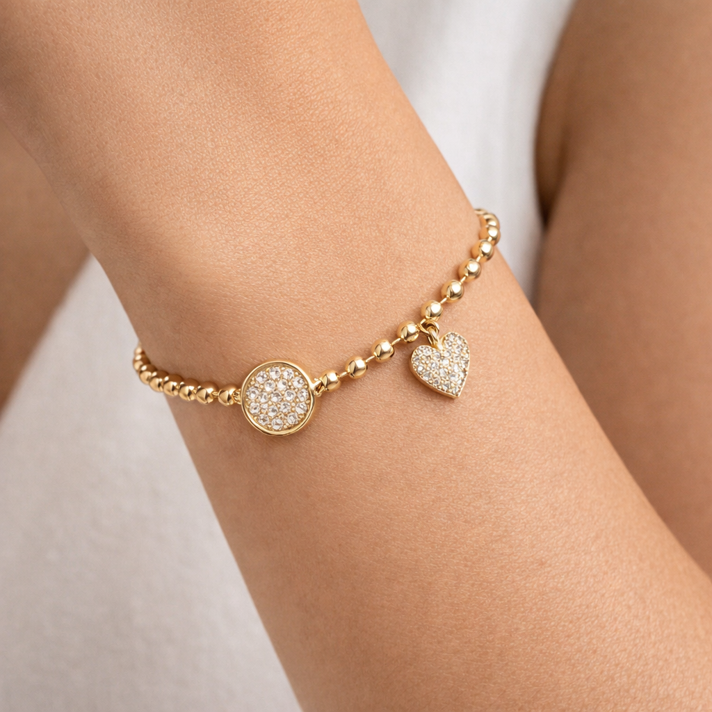 Golden Heart Glow Armband