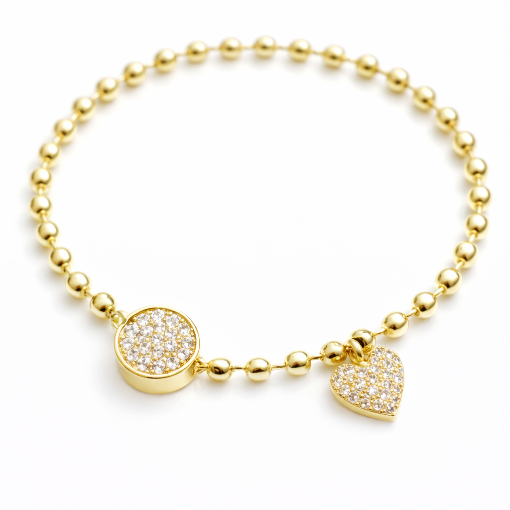 Golden Heart Glow Armband