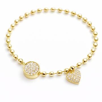 Golden Heart Glow Armband
