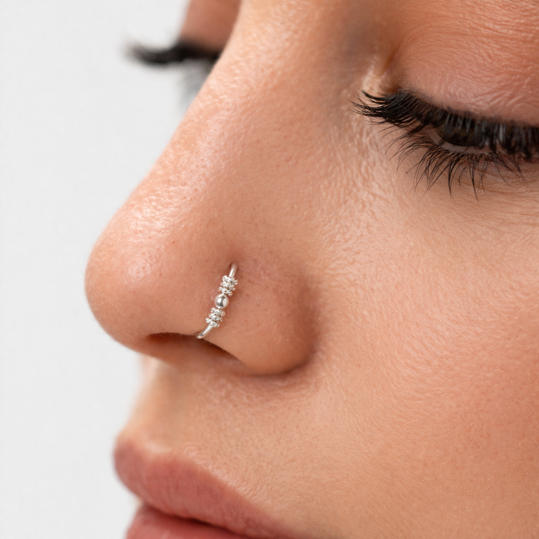 Silberne Balance Nasenring