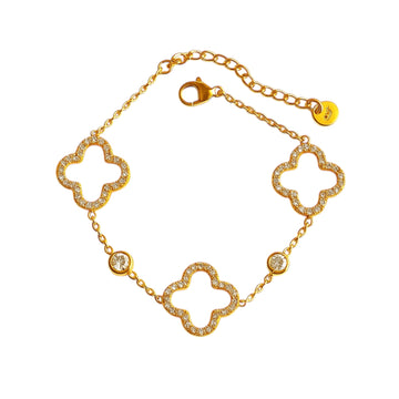 Golden Clover Glamour Armband