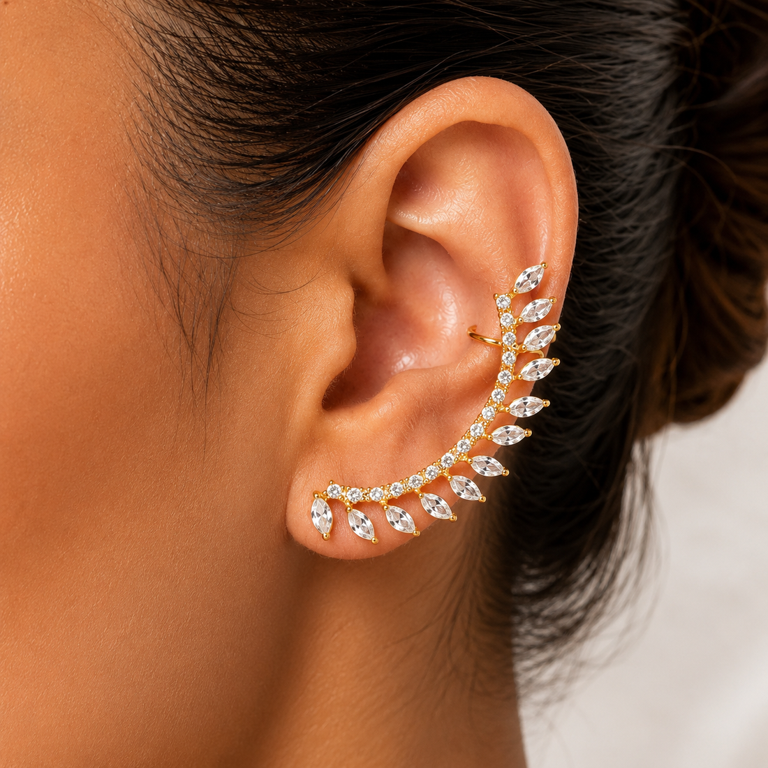 Golden Ivy Ear Cuff