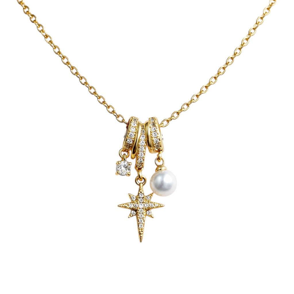 Celestial Pearl Charm Kette