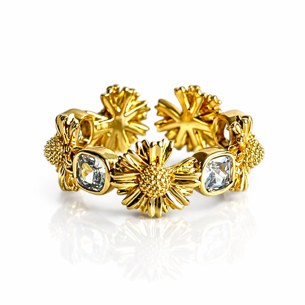 Golden Daisy Ring